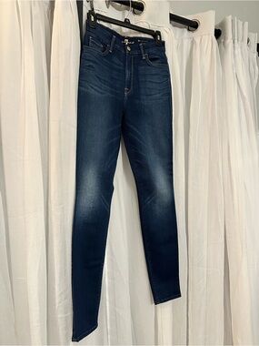 Seven7 Women’s Slim Dark Blue Jeans - Classic Stretch Denim